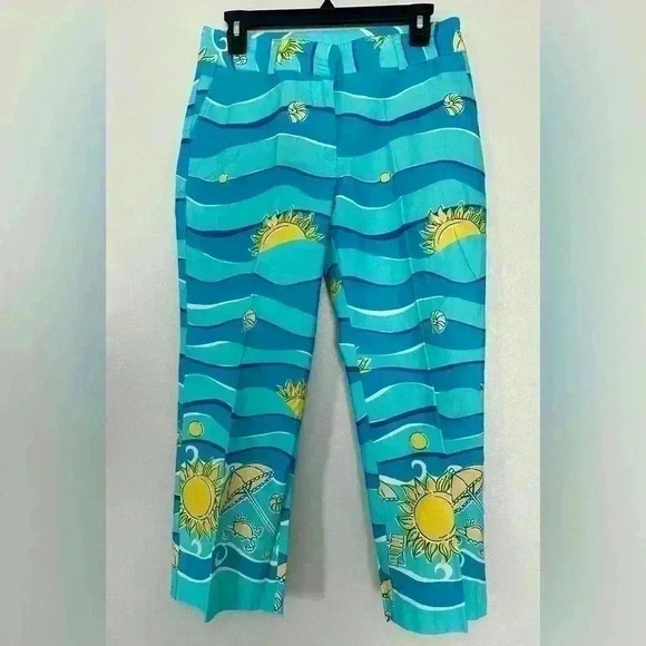 134. Lilly Pulitzer Vintage White Label in Cruise Blue Beach & Tennis Club Sz 6 - Picture 1 of 6